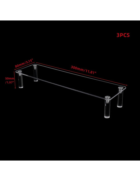 Paquete de 3 estantes acrílicos organizadores 300mm WDONAY