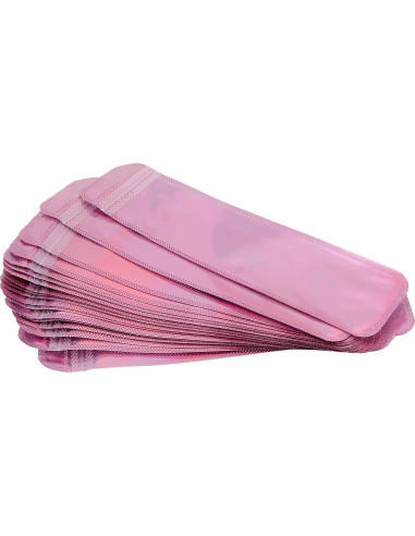 200 Bolsas Holográficas Reutilizables TAICHEUT 21.8x5.6cm Rosa