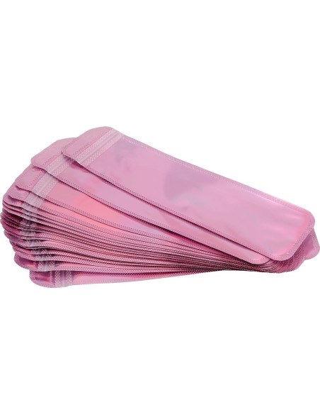 200 Bolsas Holográficas Reutilizables TAICHEUT 21.8x5.6cm Rosa