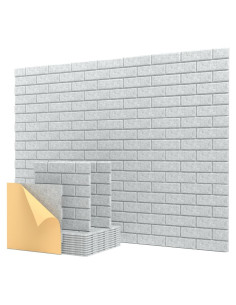 Paneles Acústicos Aislantes Kuchoow 12 Piezas Gris Ladrillo