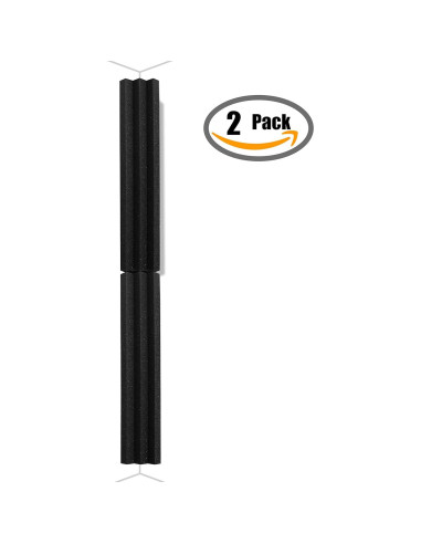 Paneles de Espuma Acústica Wedge 2 Unidades Carbón 60x10x7.6cm