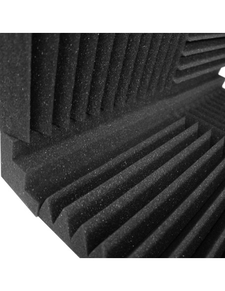 Paneles de Espuma Acústica Wedge 2 Unidades Carbón 60x10x7.6cm