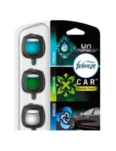 Ambientador para Auto Febreze Unstopables - 3 Aromas, 49.6 g