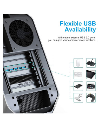 Tarjeta PCIe a 4 USB 3.0 10Gtek VL805-4B-2-US con SATA