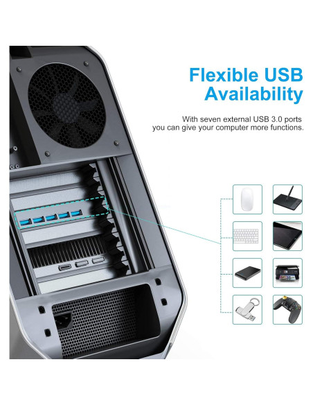 Tarjeta PCIe a 4 USB 3.0 10Gtek VL805-4B-2-US con SATA