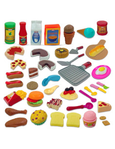 Juego de Comida de Juguete Gourmet Liberty Imports 50 Piezas