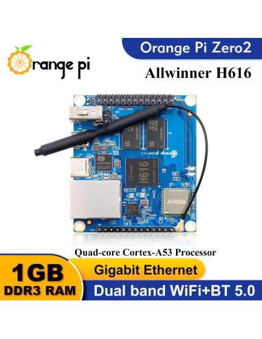 Computadora Orange Pi Zero 2 1GB DDR3 Quad Core 64 Bit