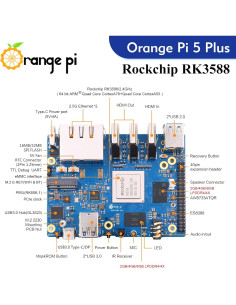 Computadora de Placa Única Orange Pi 5 Plus 8GB 8 Núcleos 2