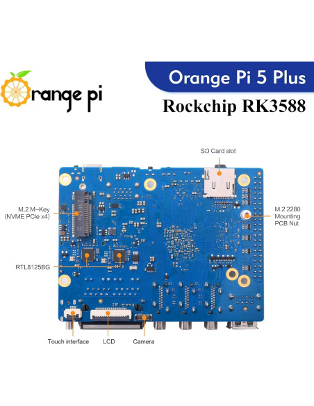 Computadora de Placa Única Orange Pi 5 Plus 8GB 8 Núcleos