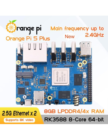 Computadora de Placa Única Orange Pi 5 Plus 8GB 8 Núcleos