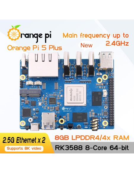 Computadora de Placa Única Orange Pi 5 Plus 8GB 8 Núcleos