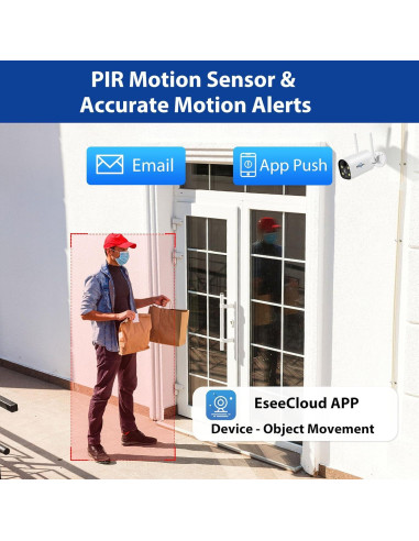 Cámara de Seguridad Inalámbrica Hiseeu C40 4MP Solar Exterior