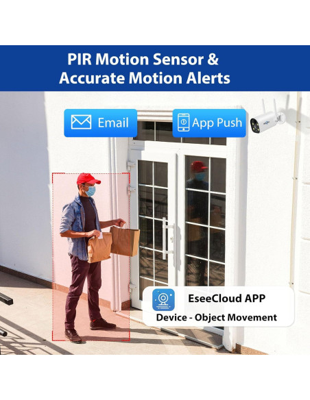 Cámara de Seguridad Inalámbrica Hiseeu C40 4MP Solar Exterior