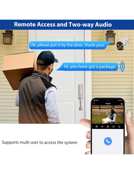 Cámara de Seguridad Inalámbrica Hiseeu C40 4MP Solar Exterior