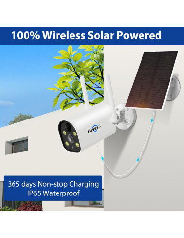 Cámara de Seguridad Inalámbrica Hiseeu C40 4MP Solar Exterior