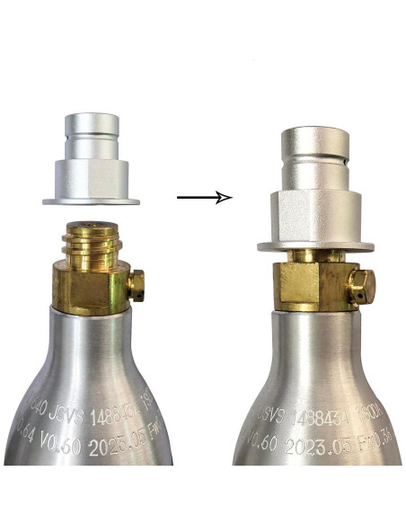 Adaptador de Conexión Rápida CO2 para Máquina de Agua Seltz Terra DUO ART