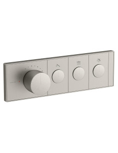 Control de Válvula Termostática Mecánica Kohler 3 Salidas Níquel Cepillado