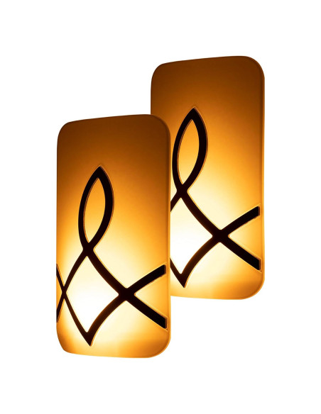 Luz Nocturna LED Dimmable GE 2 Paquete Bronce Aceitado