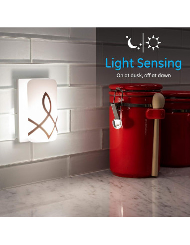 Luz Nocturna LED Dimmable GE 2 Paquete Bronce Aceitado