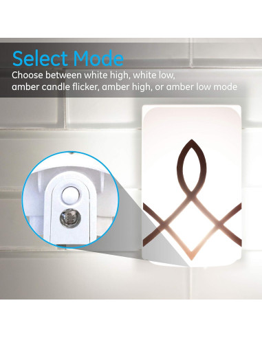 Luz Nocturna LED Dimmable GE 2 Paquete Bronce Aceitado