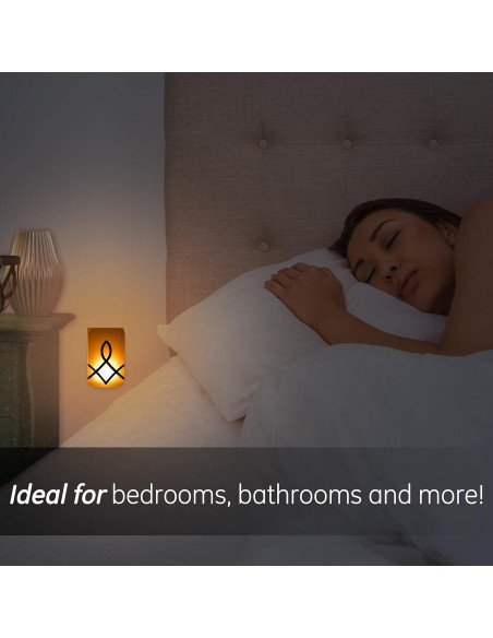 Luz Nocturna LED Dimmable GE 2 Paquete Bronce Aceitado