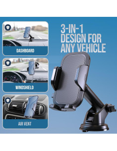 Soporte para Teléfono en Auto Gloria - Montaje Universal 3 en 1 2