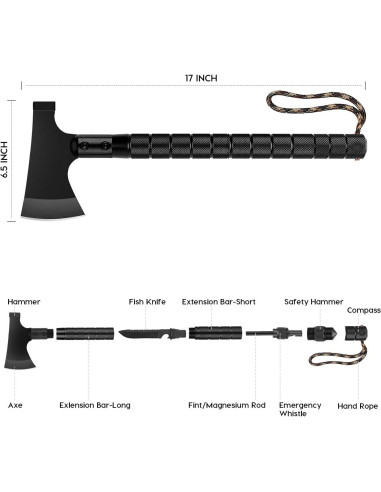 Hacha de Camping Hitdudu Plegable Multi-Herramienta 1kg