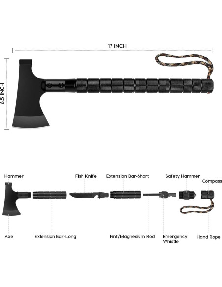 Hacha de Camping Hitdudu Plegable Multi-Herramienta 1kg