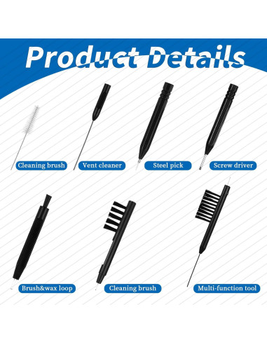 Kit de limpieza para audífonos Psyqtsuary 12 piezas con bolsa