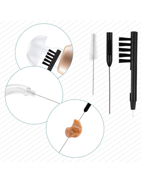 Kit de limpieza para audífonos Psyqtsuary 12 piezas con bolsa