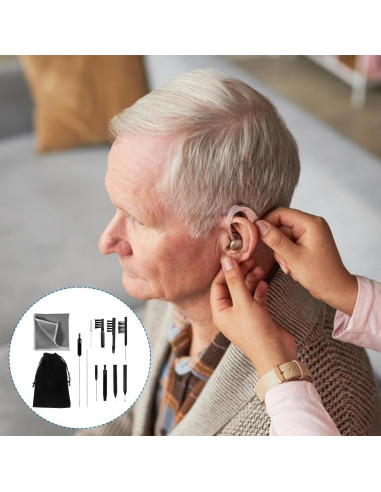 Kit de limpieza para audífonos Psyqtsuary 12 piezas con bolsa