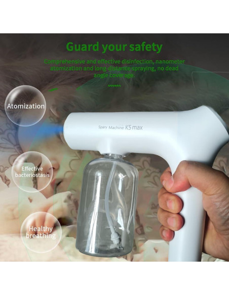 Atomizador Nano ZSYATN 380ml Inalámbrico con Luz LED Azul