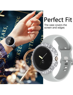 Funda Wugongyan para Google Pixel Watch 2 con Cristal Templado 2