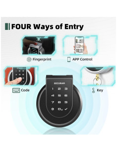 Cerradura Inteligente SECURAM Touch Biométrica Bluetooth Negra 2