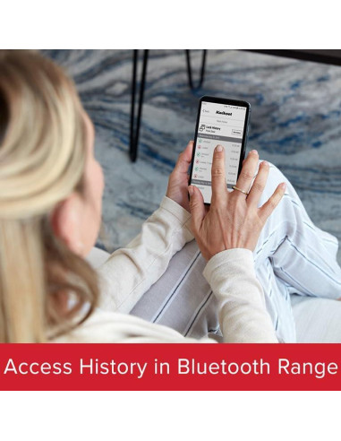 Cerradura Electrónica Kwikset Aura Bluetooth con Manijas Niquel Satinado