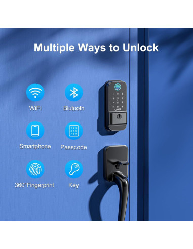Cerradura Inteligente UYF M4 Pro WiFi con Huella Dactilar y Manijas