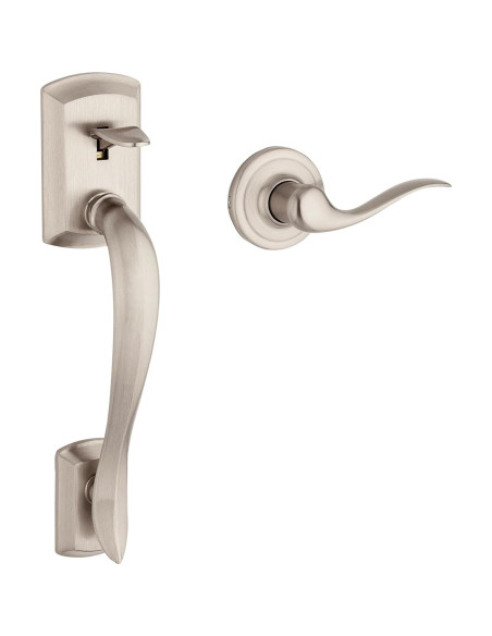 Cerradura Electrónica Kwikset Aura Bluetooth con Manijas Niquel Satinado