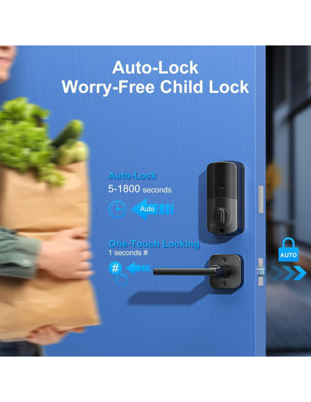 Cerradura Inteligente UYF M4 Pro WiFi con Huella Dactilar y Manijas