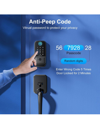 Cerradura Inteligente UYF M4 Pro WiFi con Huella Dactilar y Manijas