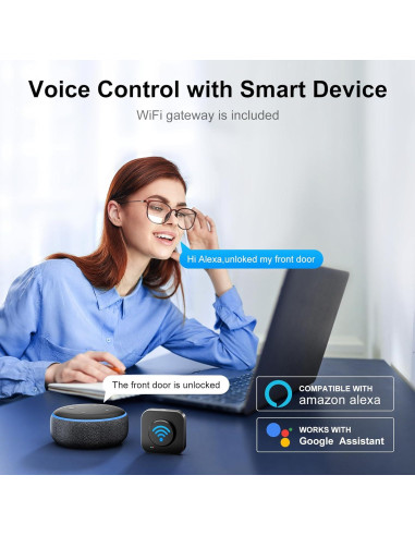 Cerradura Inteligente UYF M4 Pro WiFi con Huella Dactilar y Manijas