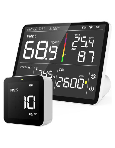 Monitor de Calidad del Aire Temtop M100 8-en-1 PM2.5 CO2