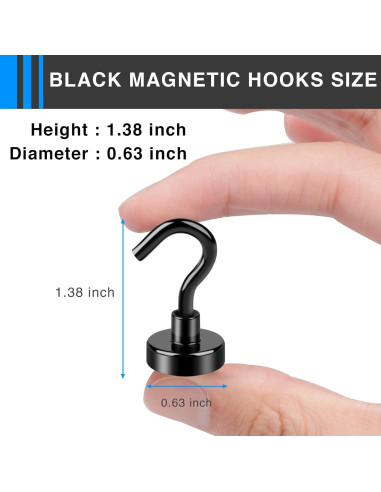 Ganchos Magnéticos LOVIMAG 12 Pcs 13.6 kg Resistentes al Óxido