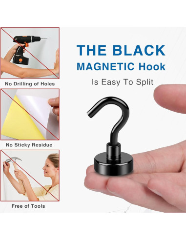 Ganchos Magnéticos LOVIMAG 12 Pcs 13.6 kg Resistentes al Óxido