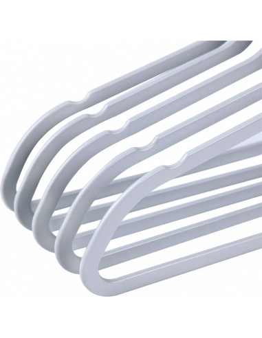 Juego de 50 Perchas de Plástico Quality Hangers Gris 44.5cm