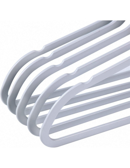 Juego de 50 Perchas de Plástico Quality Hangers Gris 44.5cm