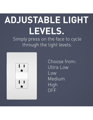 Enchufe Eléctrico Legrand Radiant con Luz Nocturna LED Ajustable