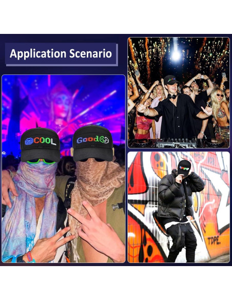 Gorra LED Inteligente GOTUS con Control APP Bluetooth Multicolor