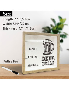 Marco de Sombra 20x20 cm DYIRBIIY para Tapas de Botellas 2