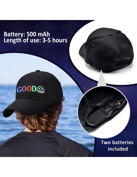 Gorra LED Inteligente GOTUS con Control APP Bluetooth Multicolor