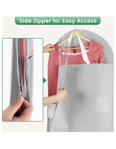 Bolsa de Ropa Larga Carbrea 167.6 cm con Cremallera - Gris